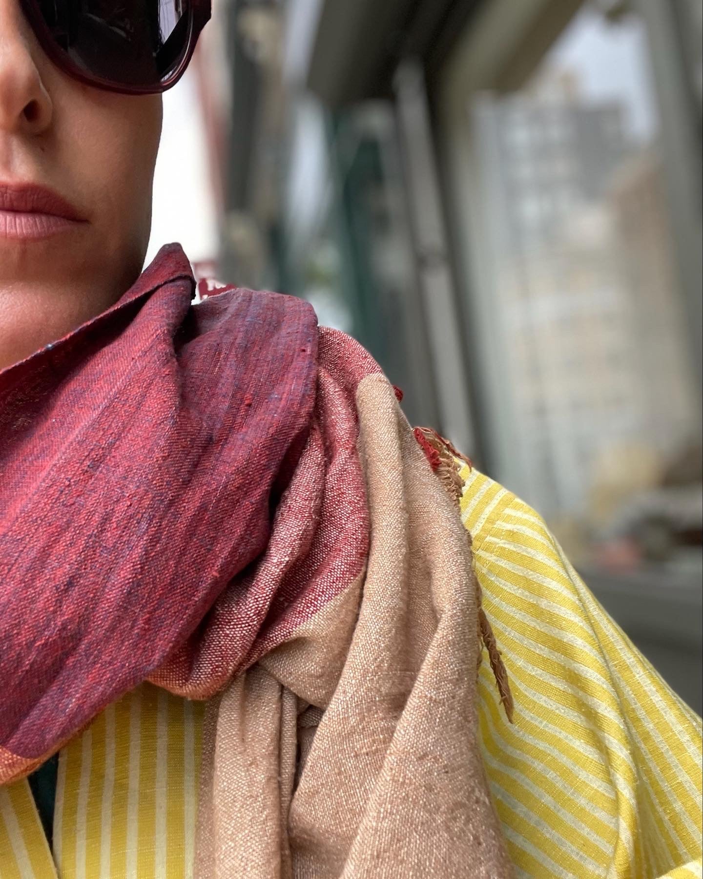 Landscape cotton throw #1