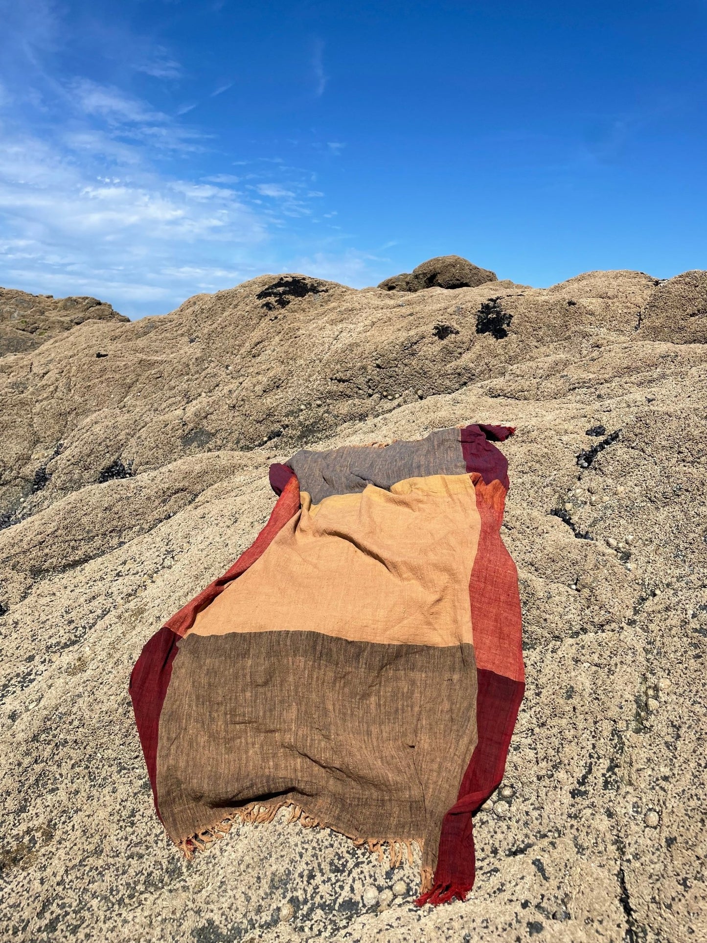 Landscape cotton throw #2 - Behind the Hill
