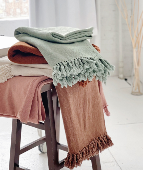 Cotton blanket - Wood