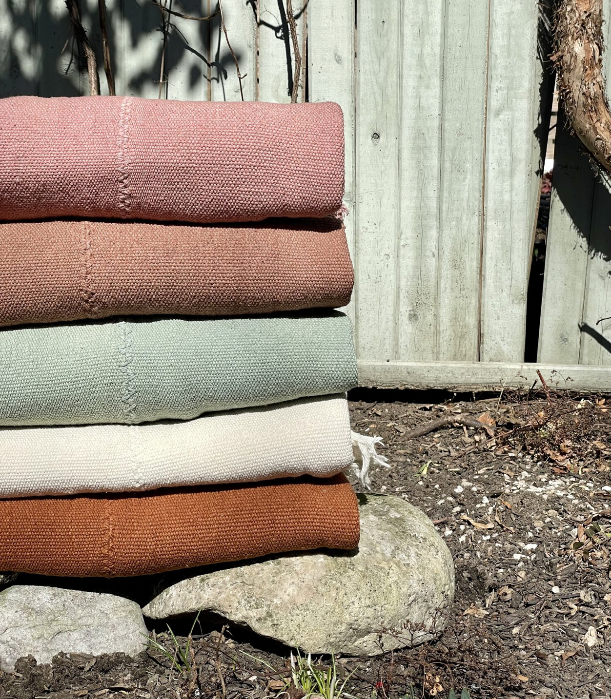 Cotton blanket - Rosewood