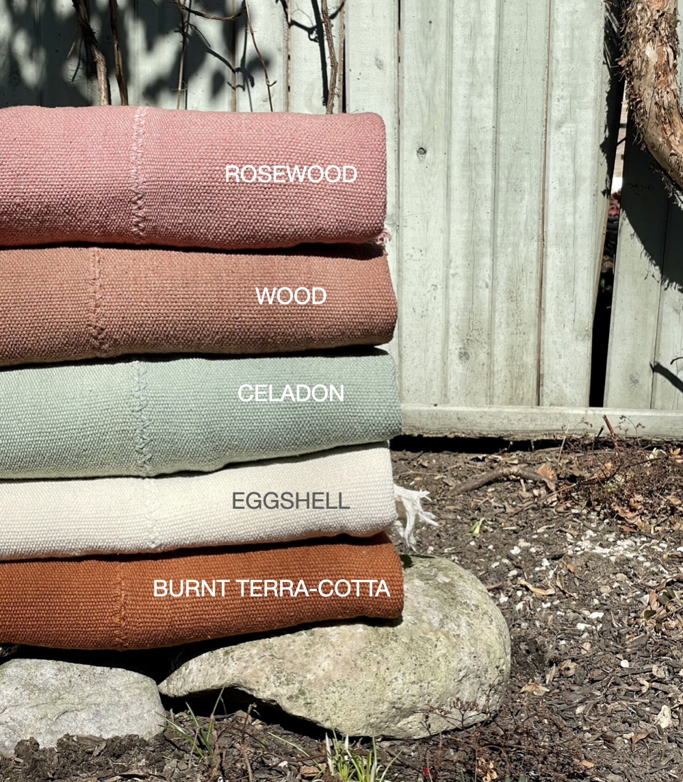 Cotton blanket - Burnt terra-cotta